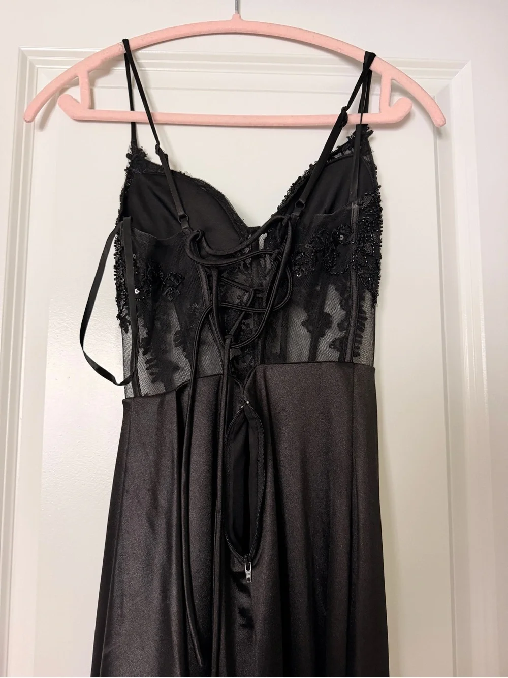 Windsor Black Sequin Corset Formal Dress - Picture 6 of 7